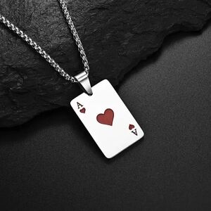 Ace of Spades Pendant Chain Necklace